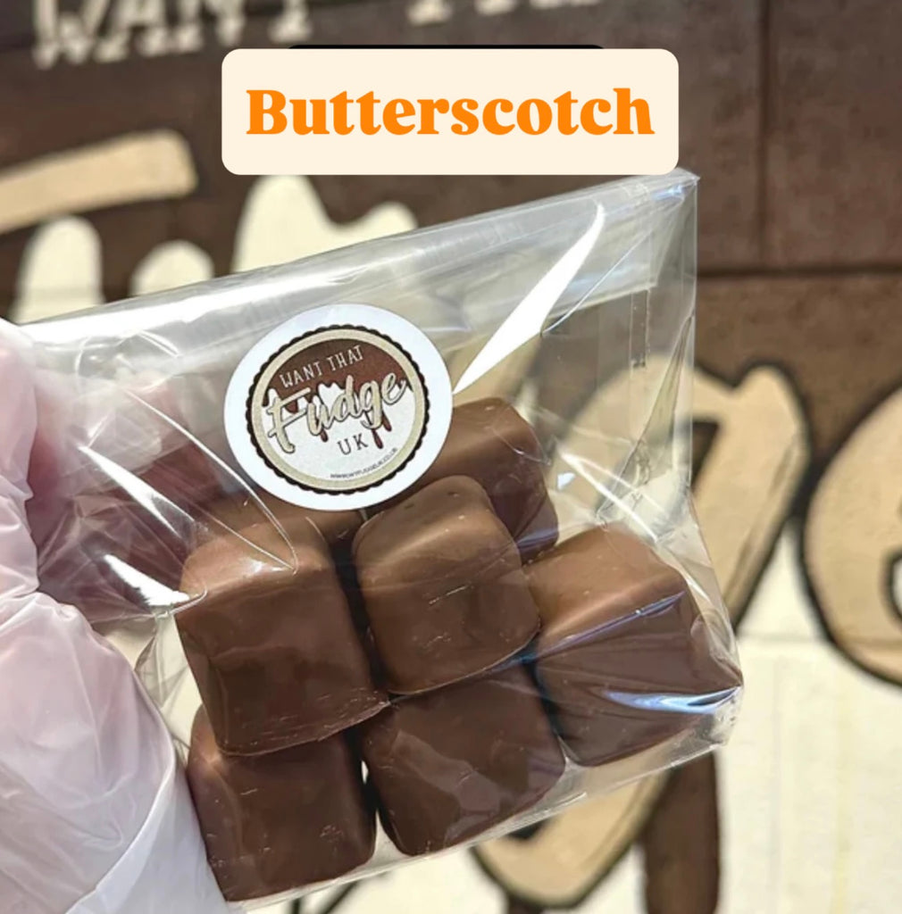 BUTTERSCOTCH Chocolate Coated Fudge Chunks *Posted in 1-3 working days*