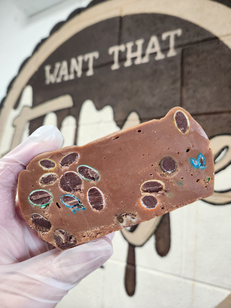 NEW Chocolate Fudge Slice with Mini Chocolate M&Ms *Posted in 1-3 working days*