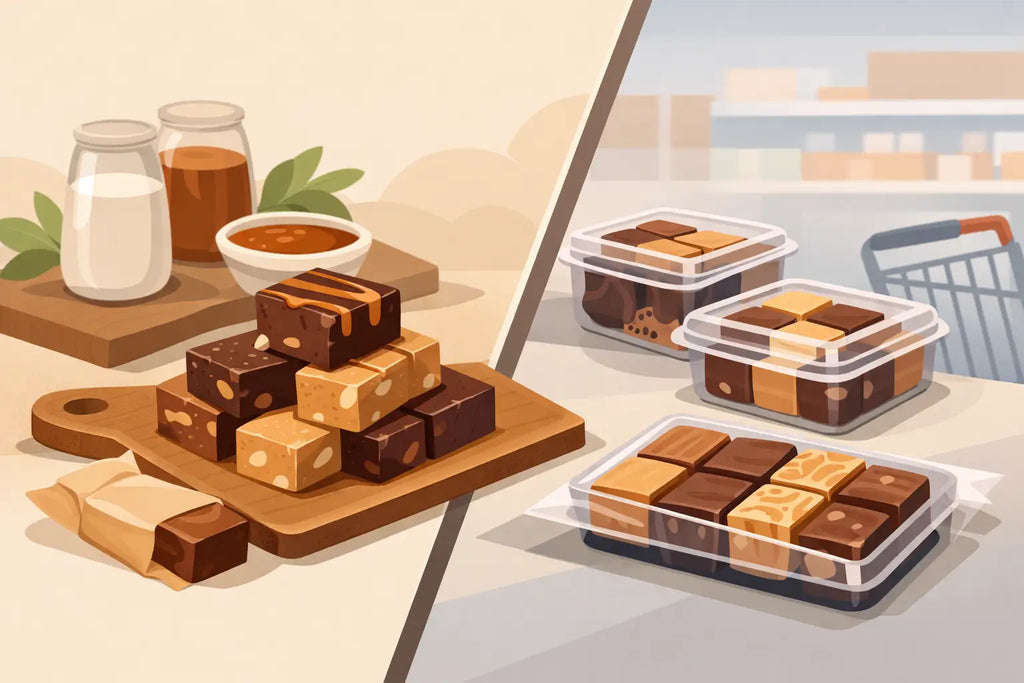 Handmade Fudge vs Supermarket Fudge