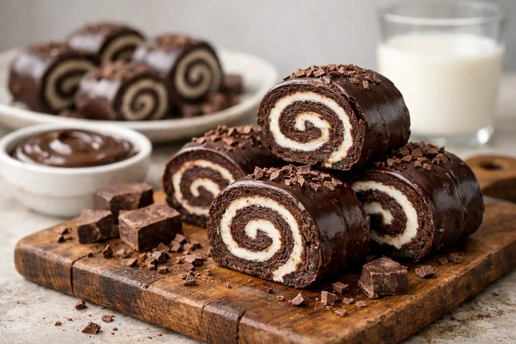 Rolled Fudge Wheels Worth Getting Stuck Into