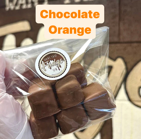 NEW CHOC ORANGE Chocolate Coated Fudge Chunks