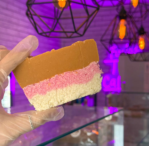 Coconut Ice & Vanilla Fudge Slice *dispatch in 1-2 working days*